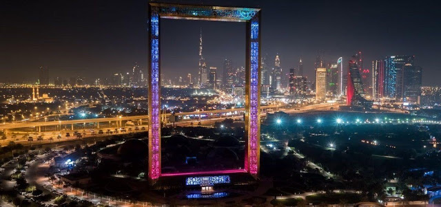 Dubai Frame,iconic buildings in Dubai,mydubai,led ,tryka ,rgb lights,zabeel park,uae, largest frame in world